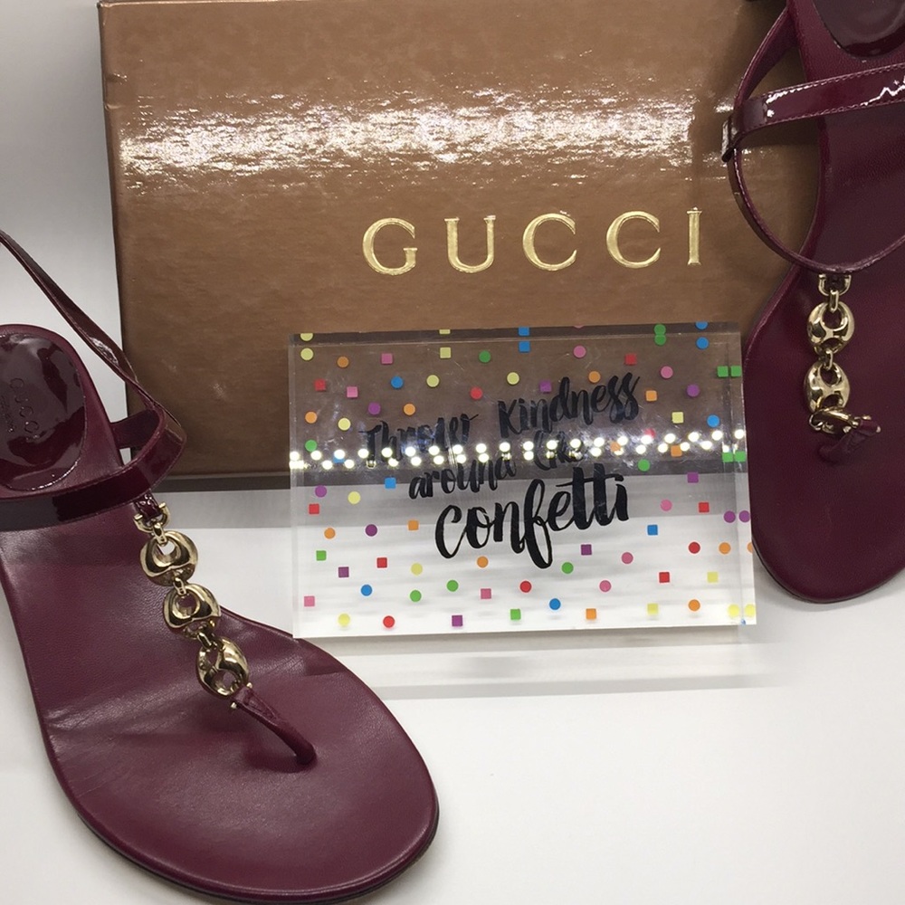 Gold Link Gucci Sandals